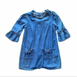 River Island Chambray Bell Sleeve Dress UK 18-24 months